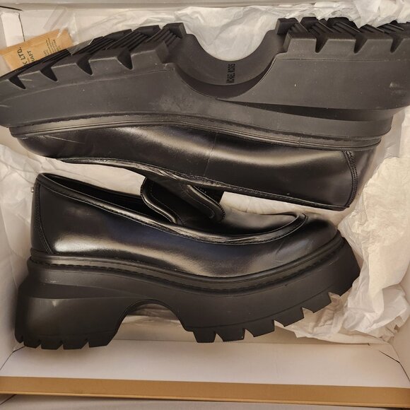 Michael Kors Black Leather "Shiloh" Loafers. NIB. Size Various - Picture 12 of 15